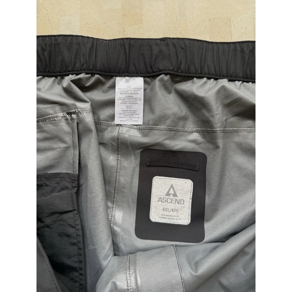 Ascend Rainy River 2.5L Pants Black 4X Men's Bass Pro Bone Dry Performance NWT‎
